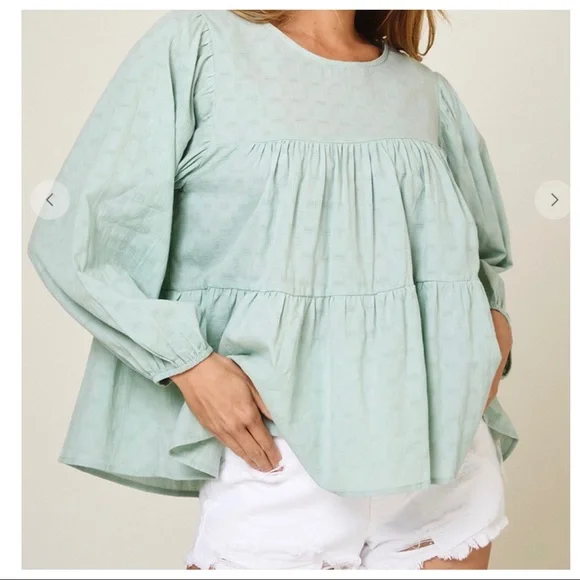 Fabulous Hottest Color for 2022 Tunic Length BabyDoll Top - Picture 3 of 4